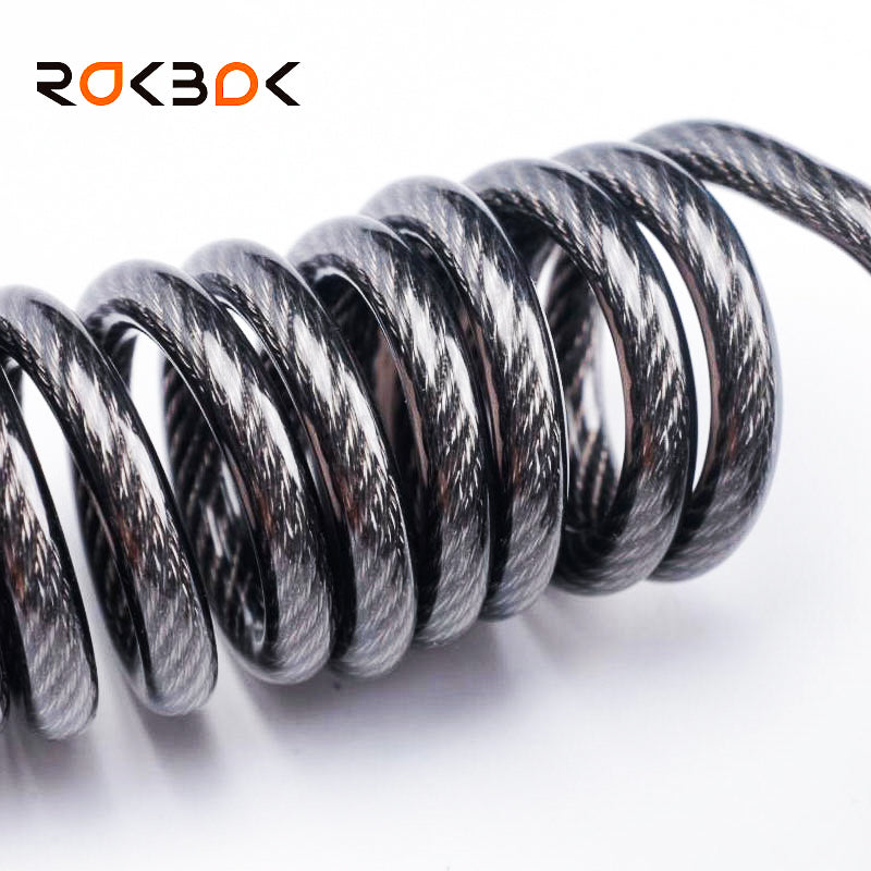 Bicycle Helmet Lock with Rubber Paint Finish Long Zinc Alloy - Black and Orange