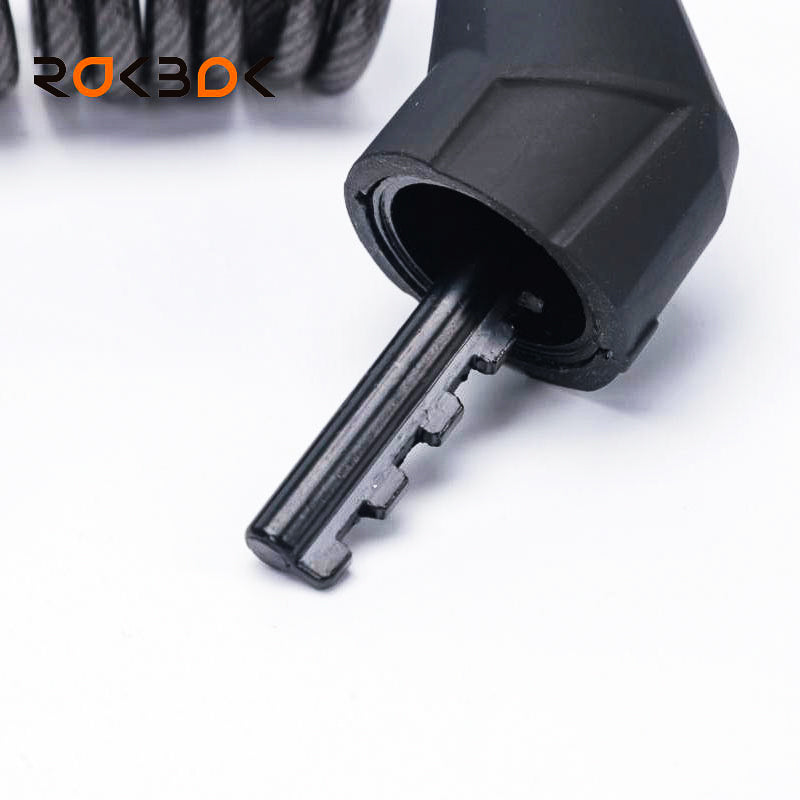 Bicycle Helmet Lock with Rubber Paint Finish Long Zinc Alloy - Black and Orange