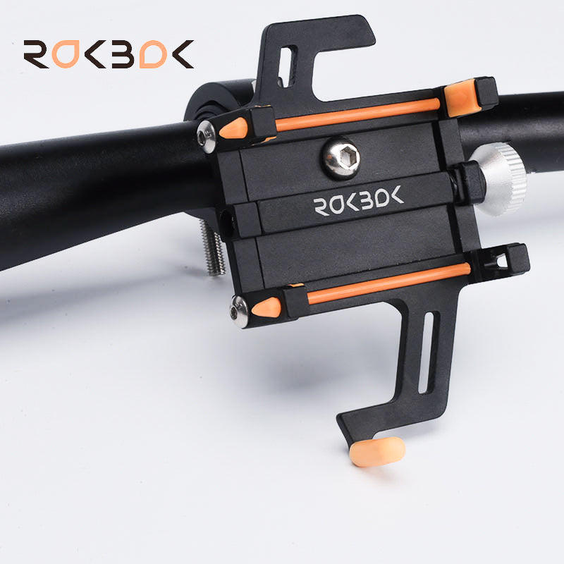 Alloy Bicycle Phone Holder - Black Orange|Bicycle Handlebar Mobile Phone Holder Mount