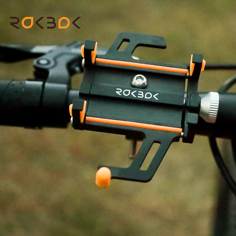 Alloy Bicycle Phone Holder - Black Orange|Bicycle Handlebar Mobile Phone Holder Mount