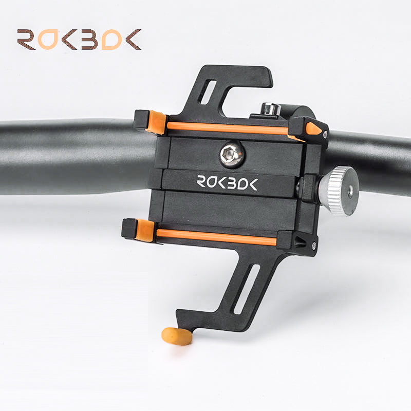 Alloy Bicycle Phone Holder - Black Orange|Bicycle Handlebar Mobile Phone Holder Mount