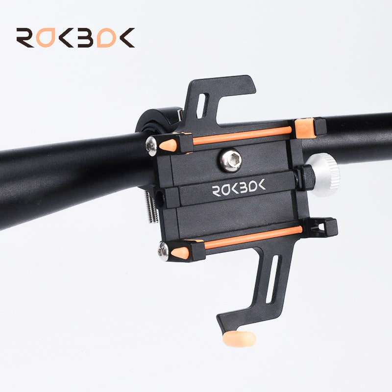 Alloy Bicycle Phone Holder - Black Orange|Bicycle Handlebar Mobile Phone Holder Mount
